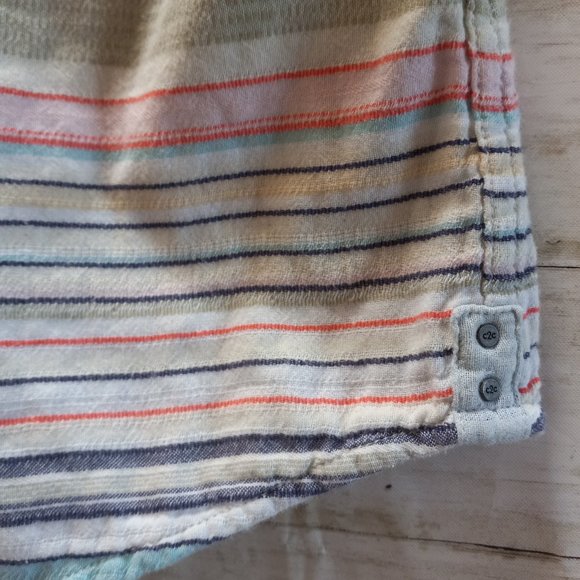 Carbon2Cobalt Striped Button-Down Shirt Large - Picture 9 of 10